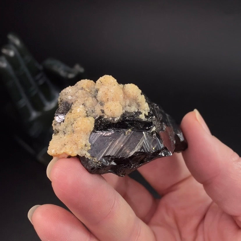 Sphalerite Cluster with Rhodochrosite from Trepça Mines, Kosovo - Natural Minerals and Crystals