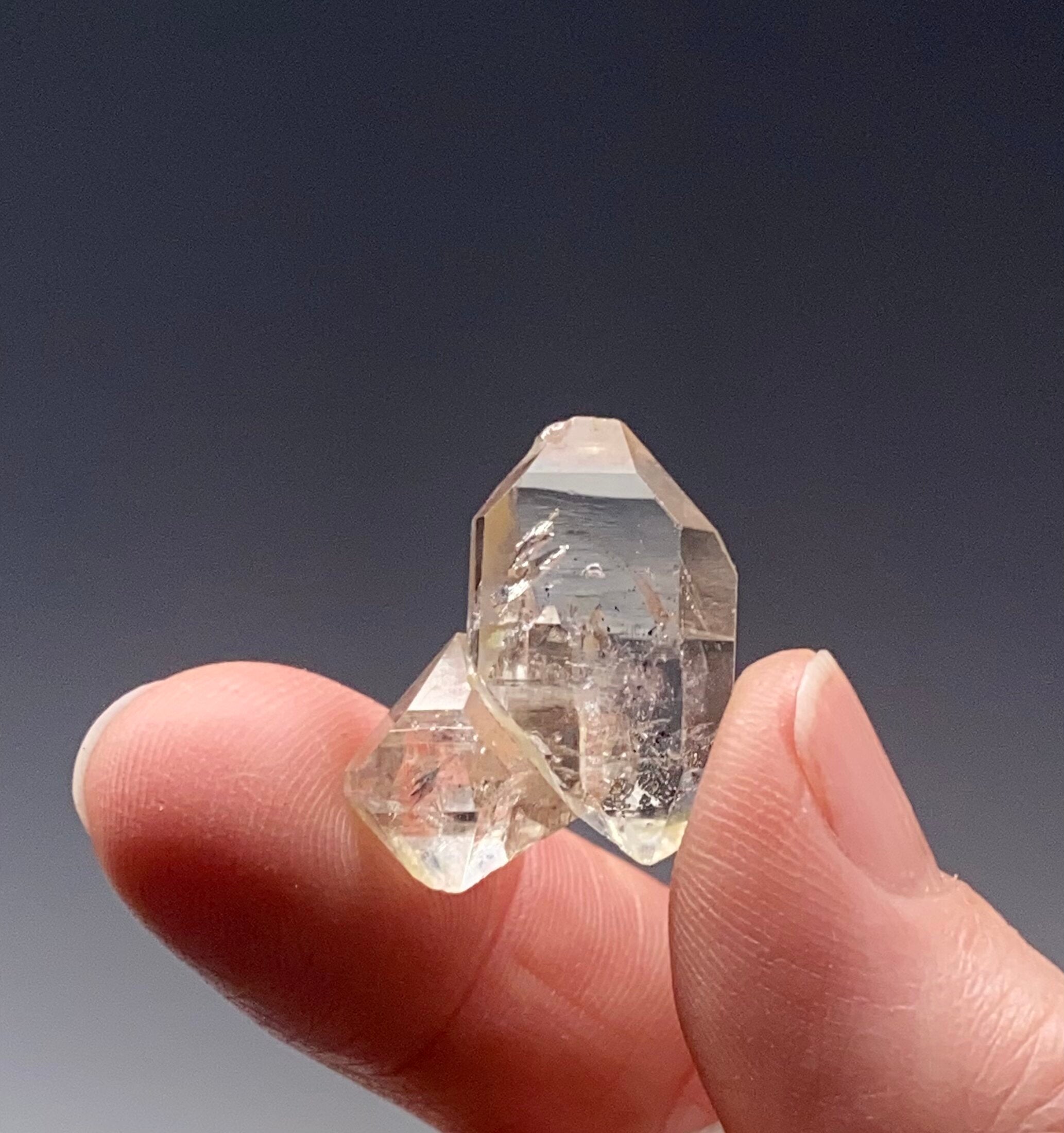 ONE (1) Double Terminated, "Diamond" Quartz Crystal