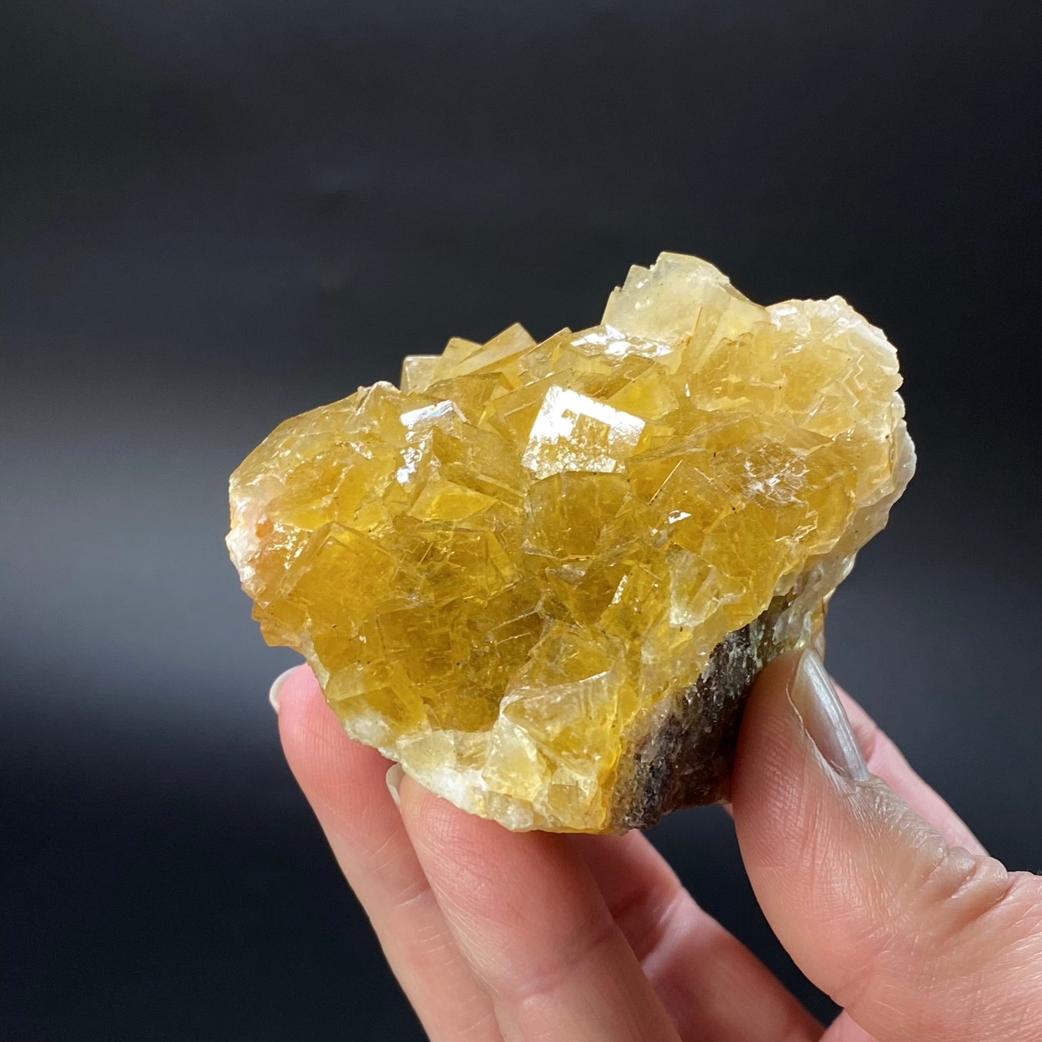 Honey Yellow Moscona Fluorite Cluster