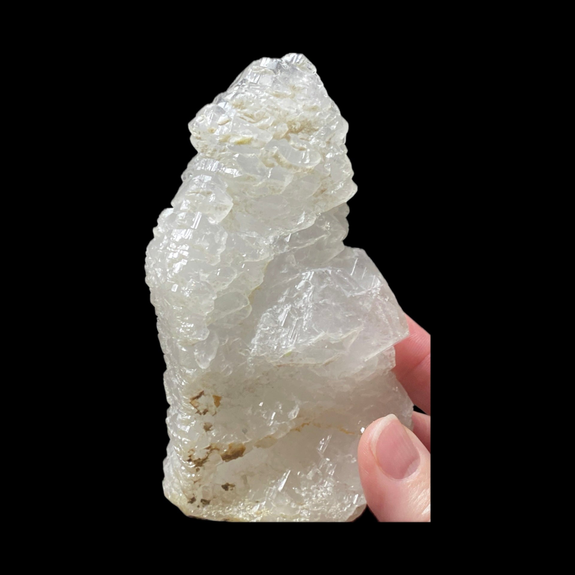 Elestial Clear Quartz Crystal Cluster with Multiple Terminations on Both Sides