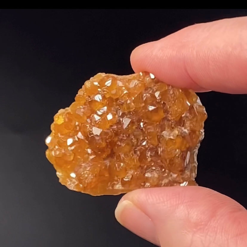 Honey Orange Spessartine Garnet Crystals on Matrix from Bajaur Agency Pakistan