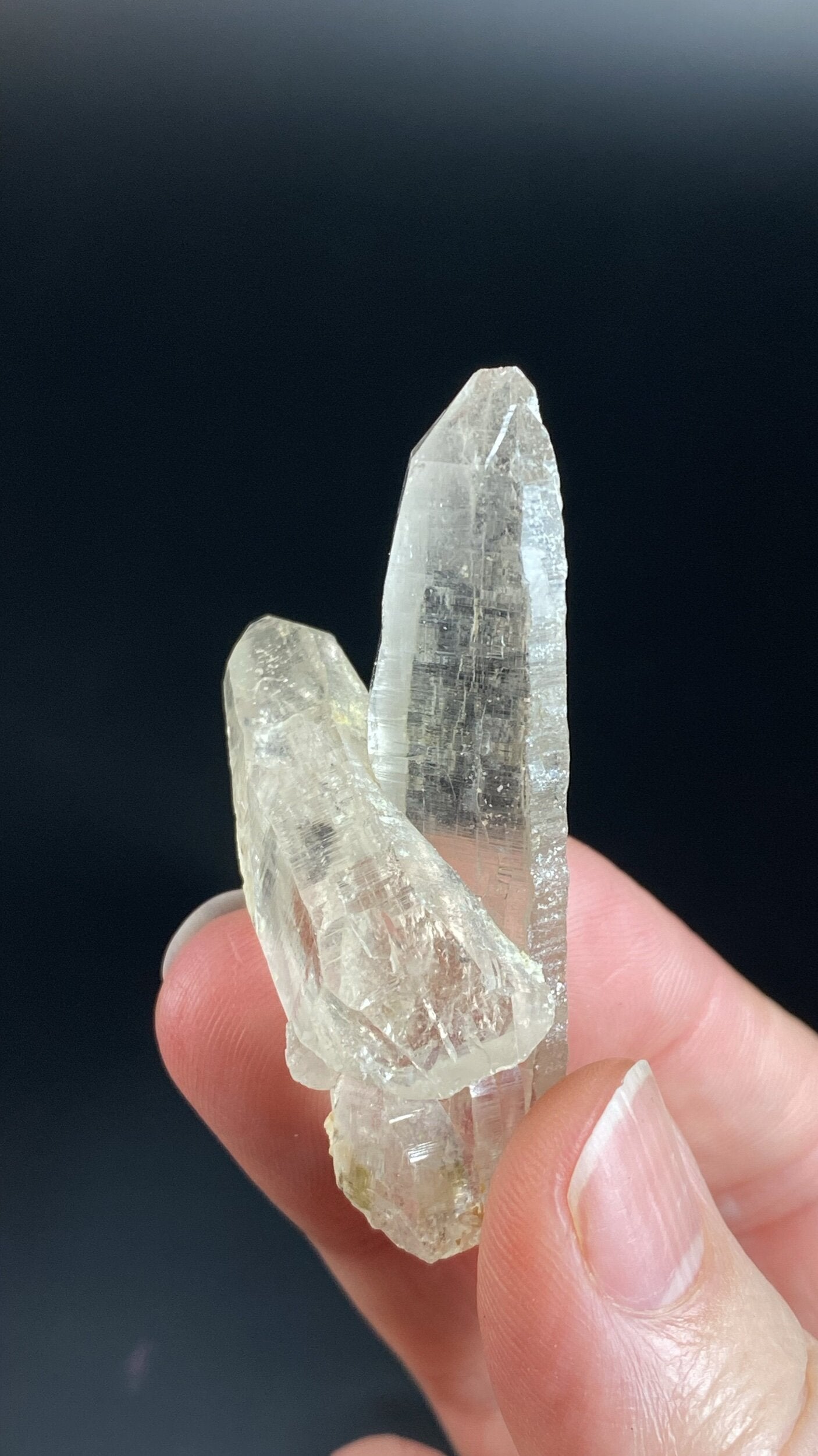 Himalayan Quartz Crystal Cluster with Macromosaic Patterns