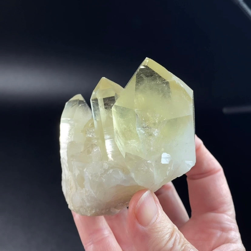 Natural Golden Citrine Quartz Cluster with Dow & Generator Crystals
