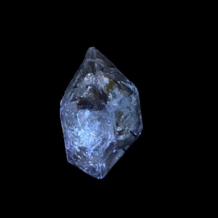 Double Terminated Fenster Quartz Crystal with Fluorescent Inclusions