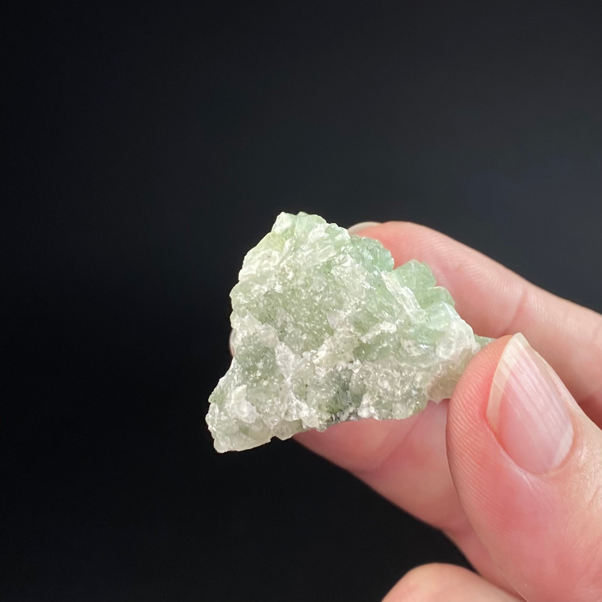 Mint Green Prehnite Cluster