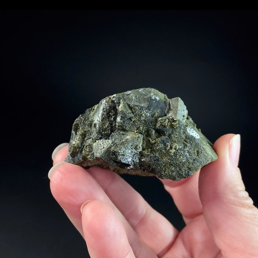 Epidote and Magnetite Specimen, Ras Koh Mountains, Kharan, Balochistan, Pakistan