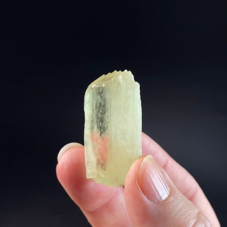 Yellow Spodumene Triphane Crystal Fluorescent Yellow Kunzite