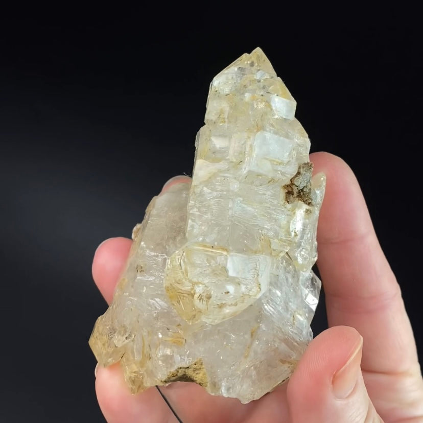 Elestial Fenster Quartz Crystal with Multiple Terminations