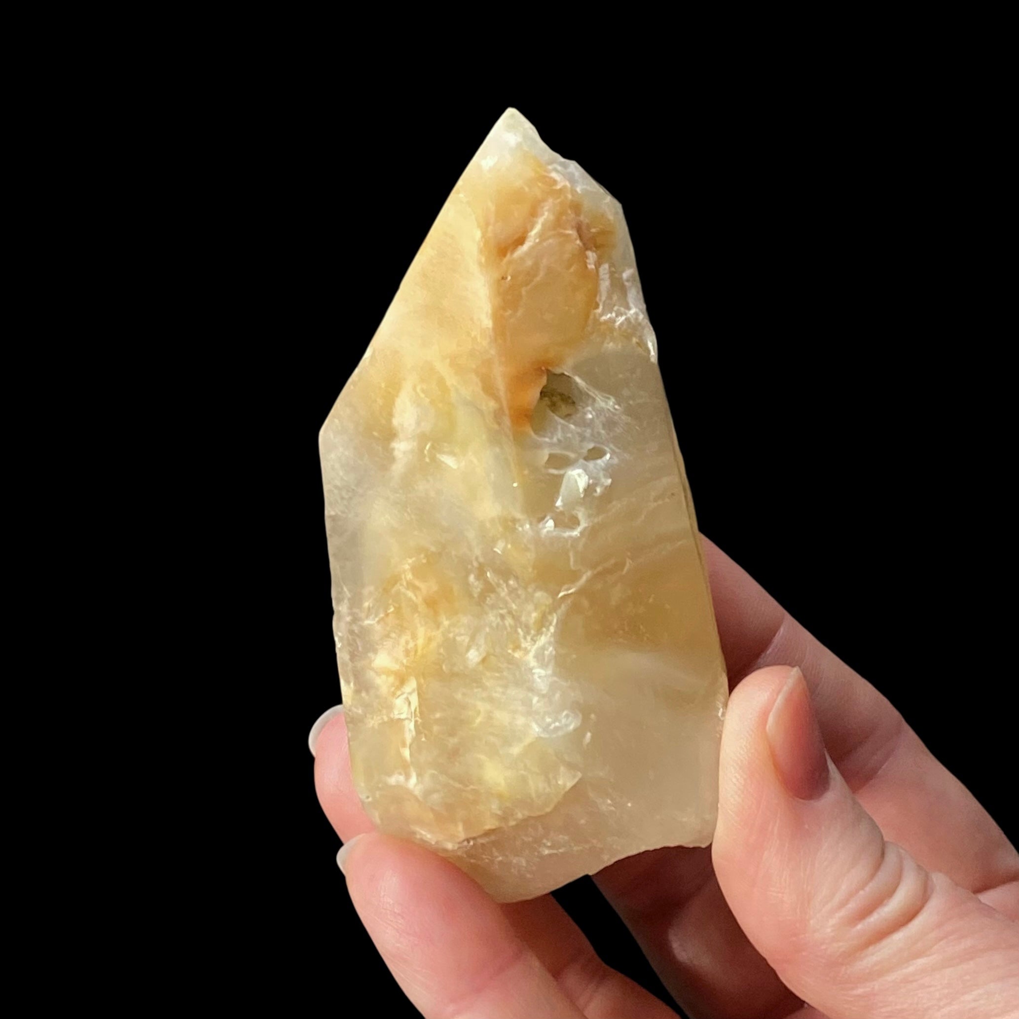 Bone Quartz Crystal with Halloysite Inclusions from Balochistan, Pakistan