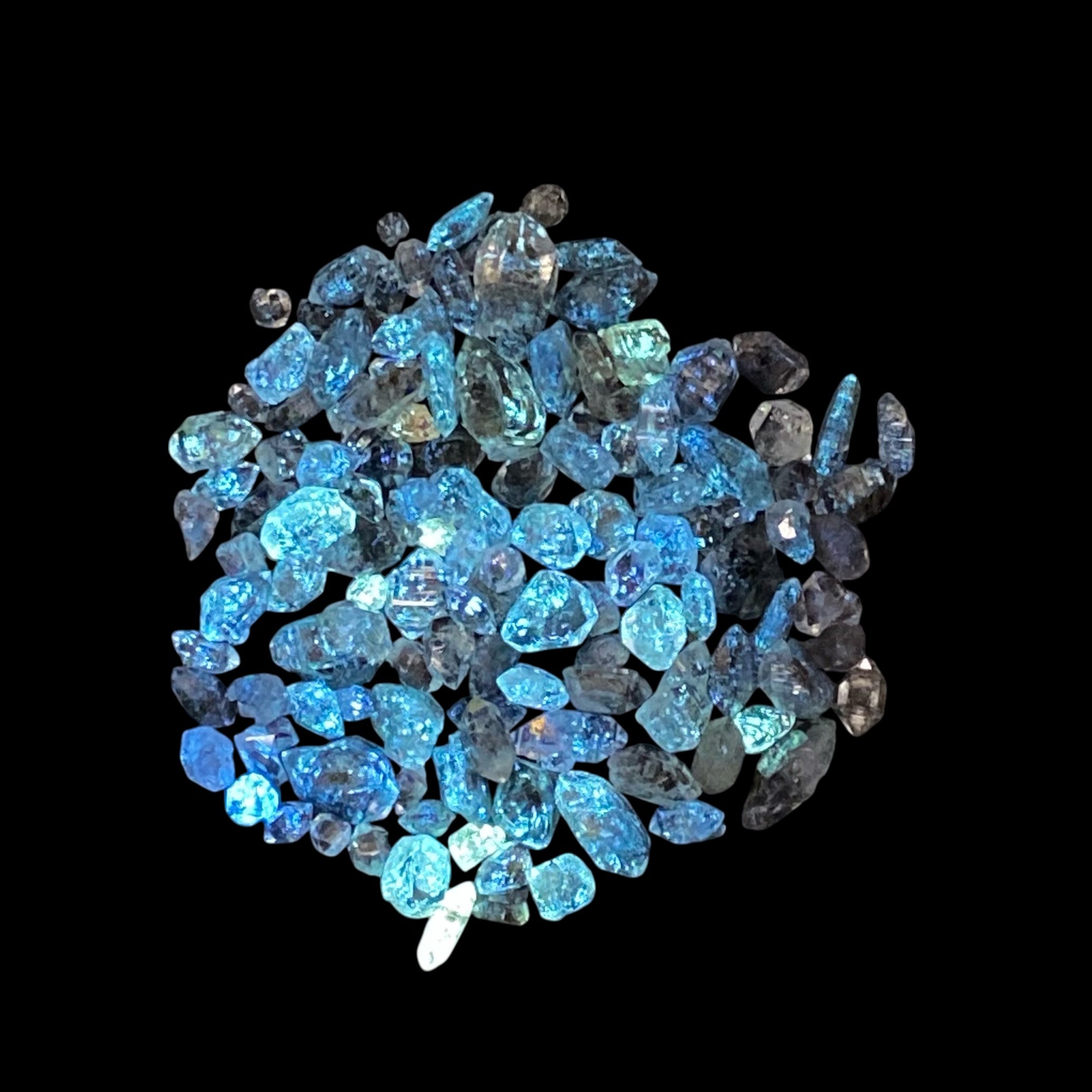 Fluorescent Double Terminated Petroleum Quartz Crystal Lot Small Crystals 20 grams