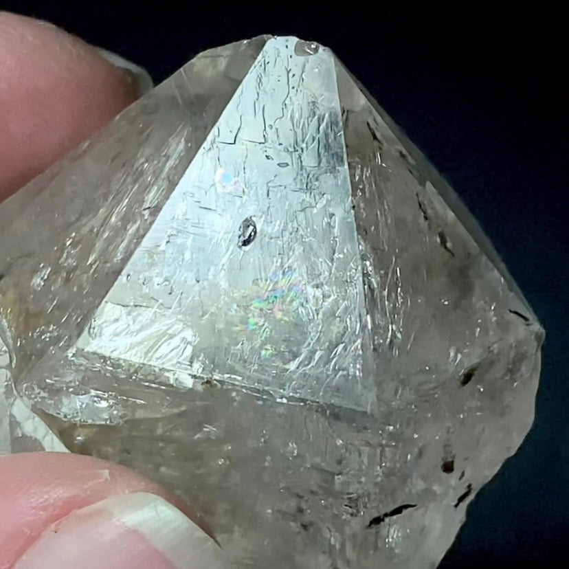 Double Terminated Fenster Quartz Crystal with Moving Water Inclusion Enhydro and Record Keepers