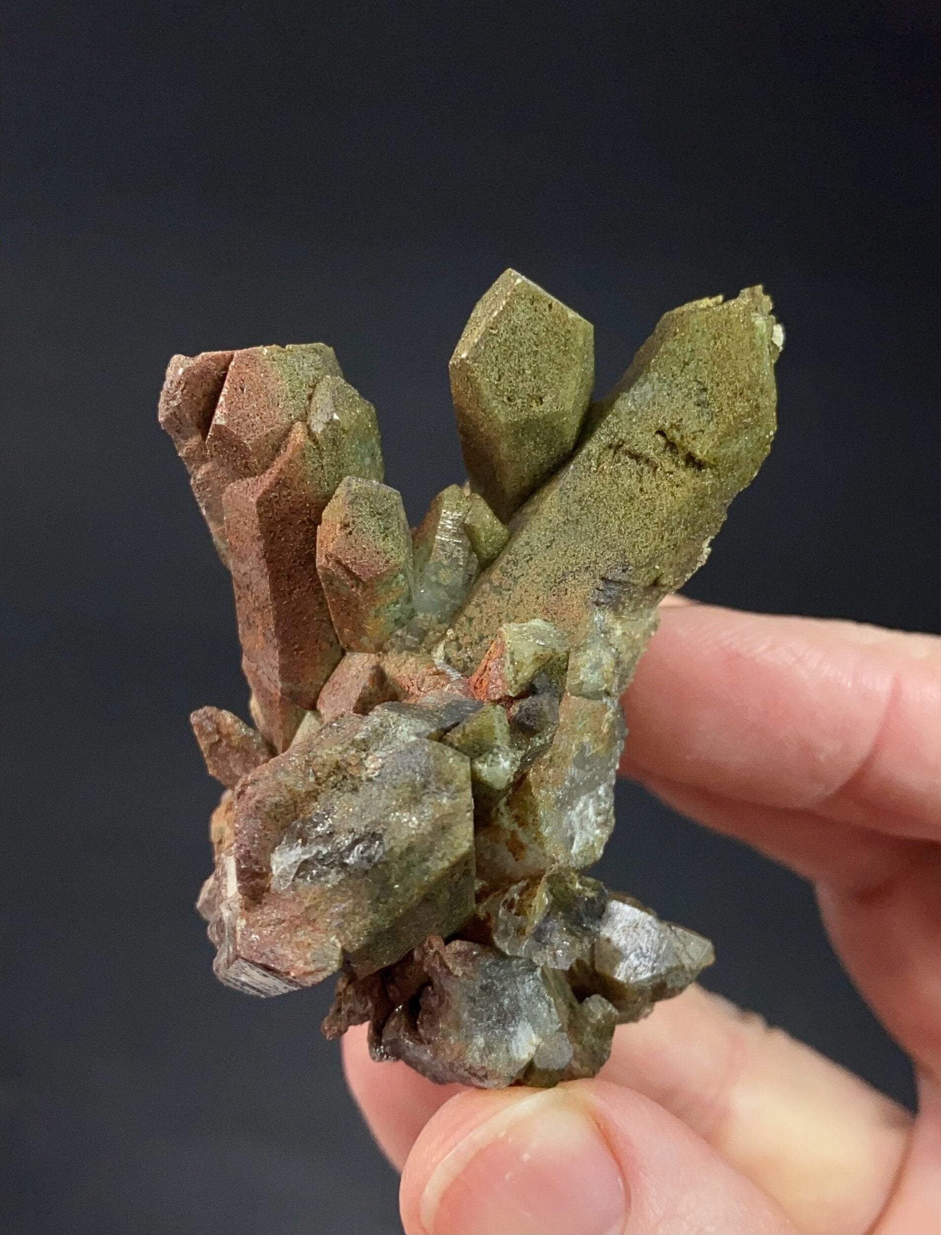 Chlorite Included Quartz Cluster, Garden Quartz, Lodalite