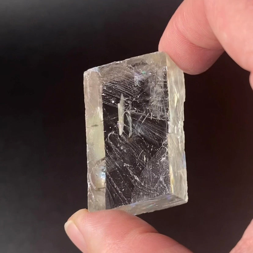 Yellow Rainbow Optical Calcite Specimen from Madagascar