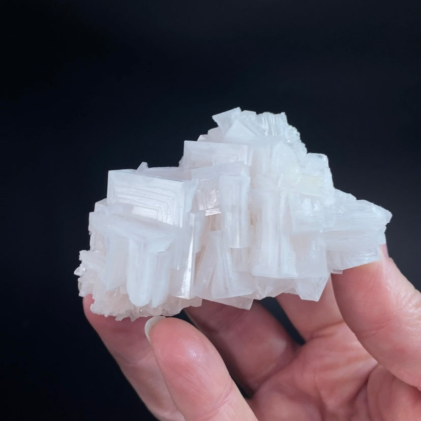 Light Pink Halite Crystal Specimen
