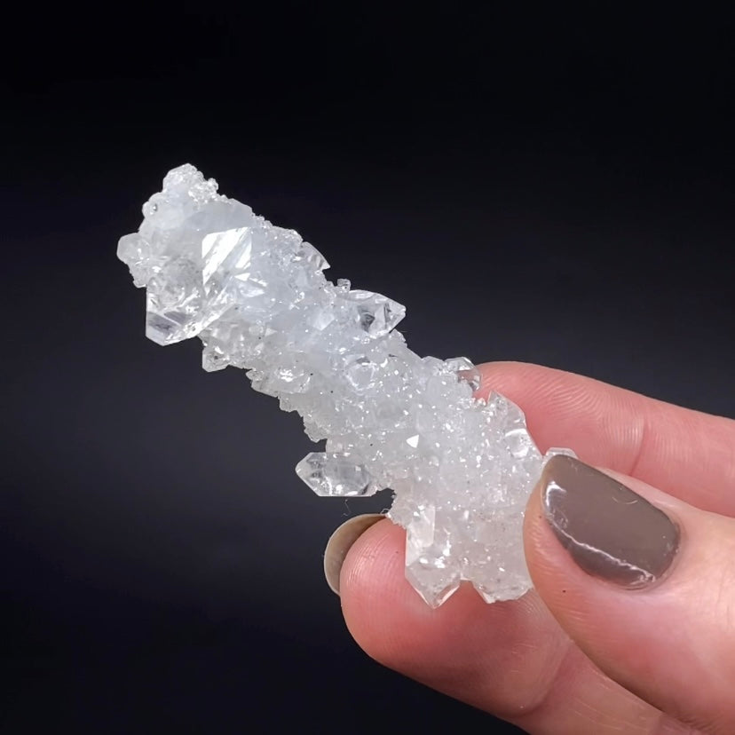 Clear Apophyllite Stalactite Formation Cluster