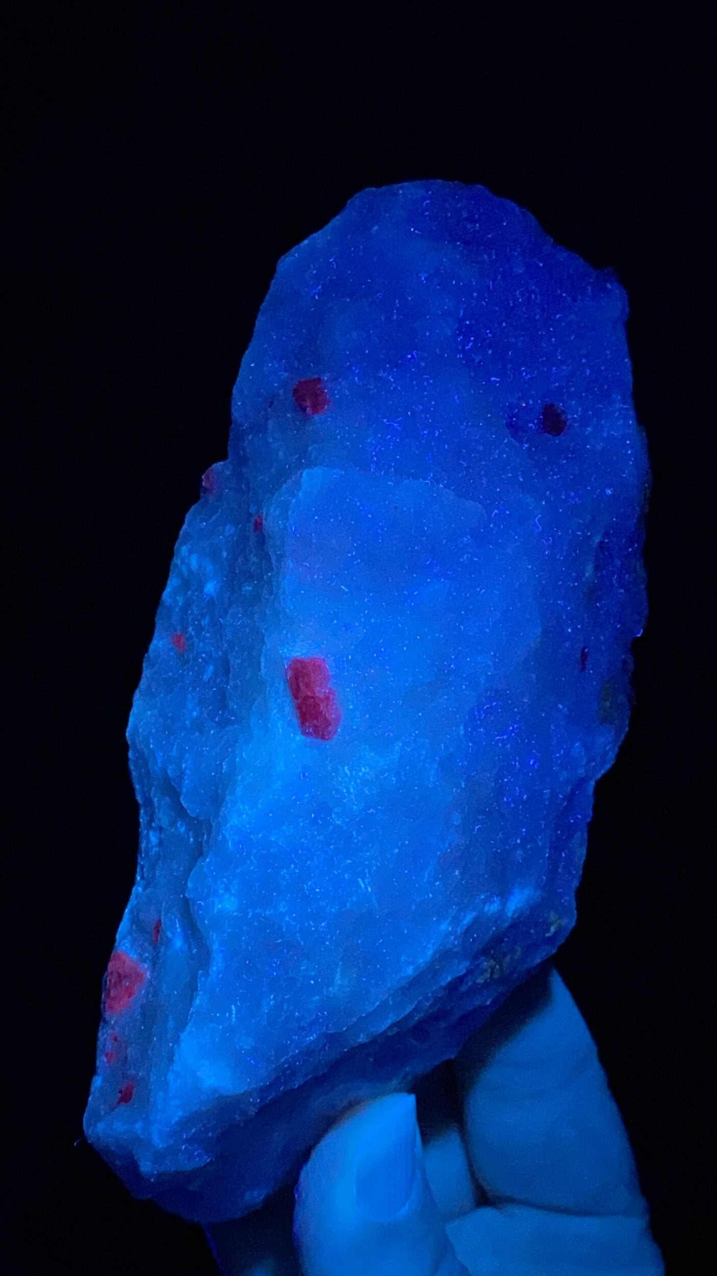 Blue Spinel Crystals with Phlogopite on Marble Matrix, Badakhshan, Afghanistan