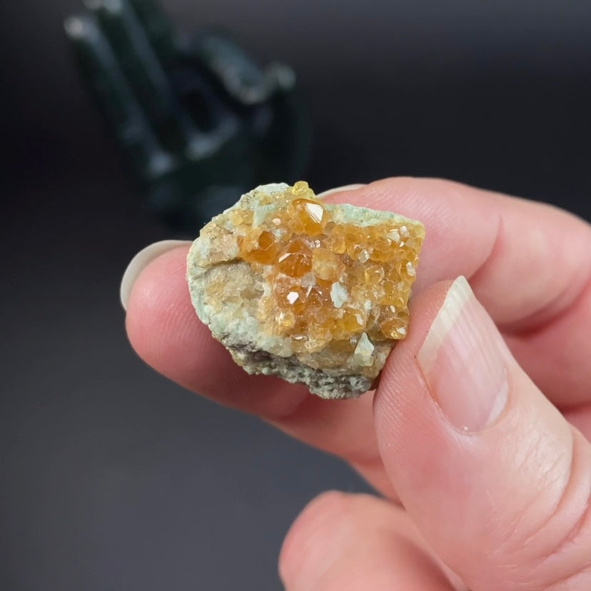 Orange Garnet Crystals on Matrix from Pakistan - Multiples Available