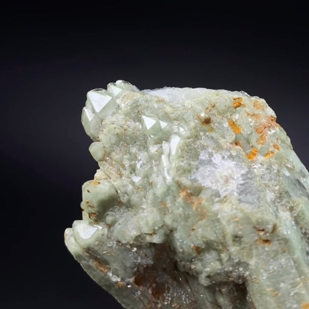 Lustrous Chlorite Included Quartz Cluster
