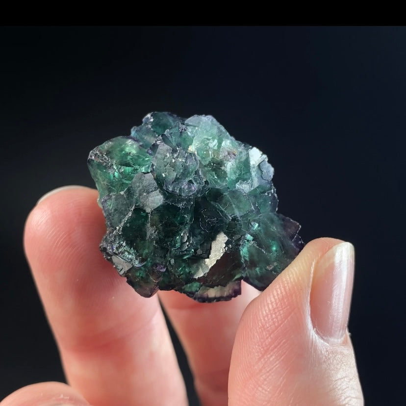 Green and Purple Cubic Fluorite Specimen, Okorusu Mine, Namibia