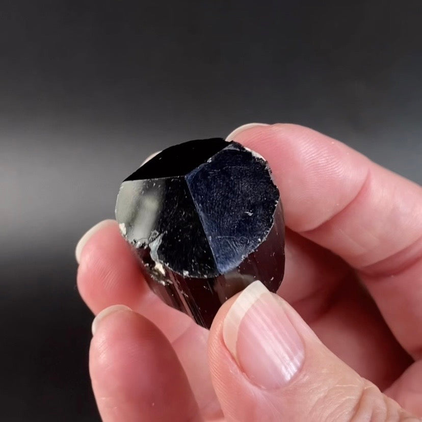 Terminated Black Tourmaline Schorl Crystal from Shigar Valley, Pakistan