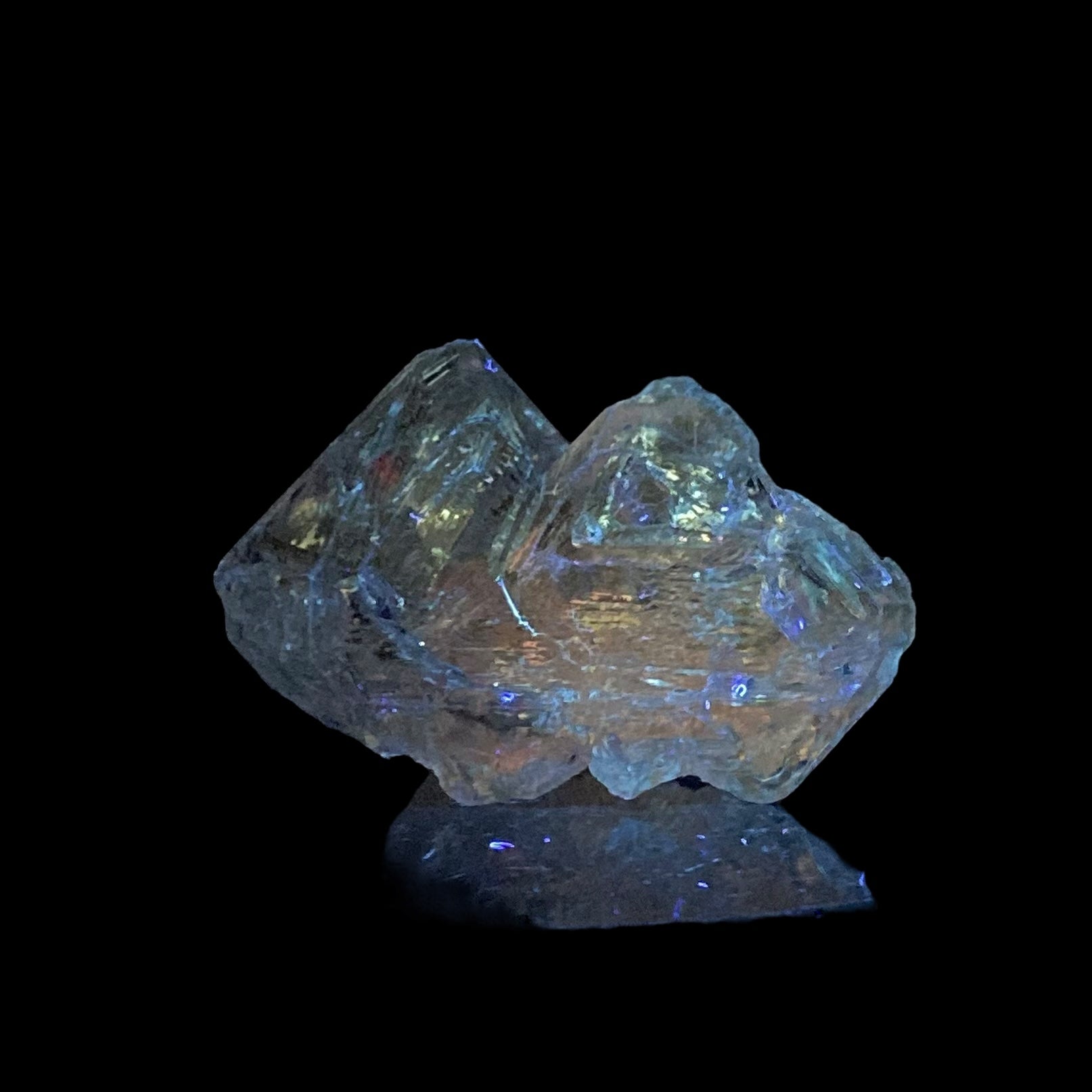 Twin Fenster Quartz Crystal Cluster with Fluorescent Inclusions