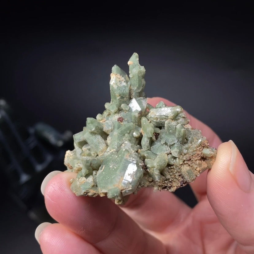Lustrous Chlorite Included Quartz Cluster