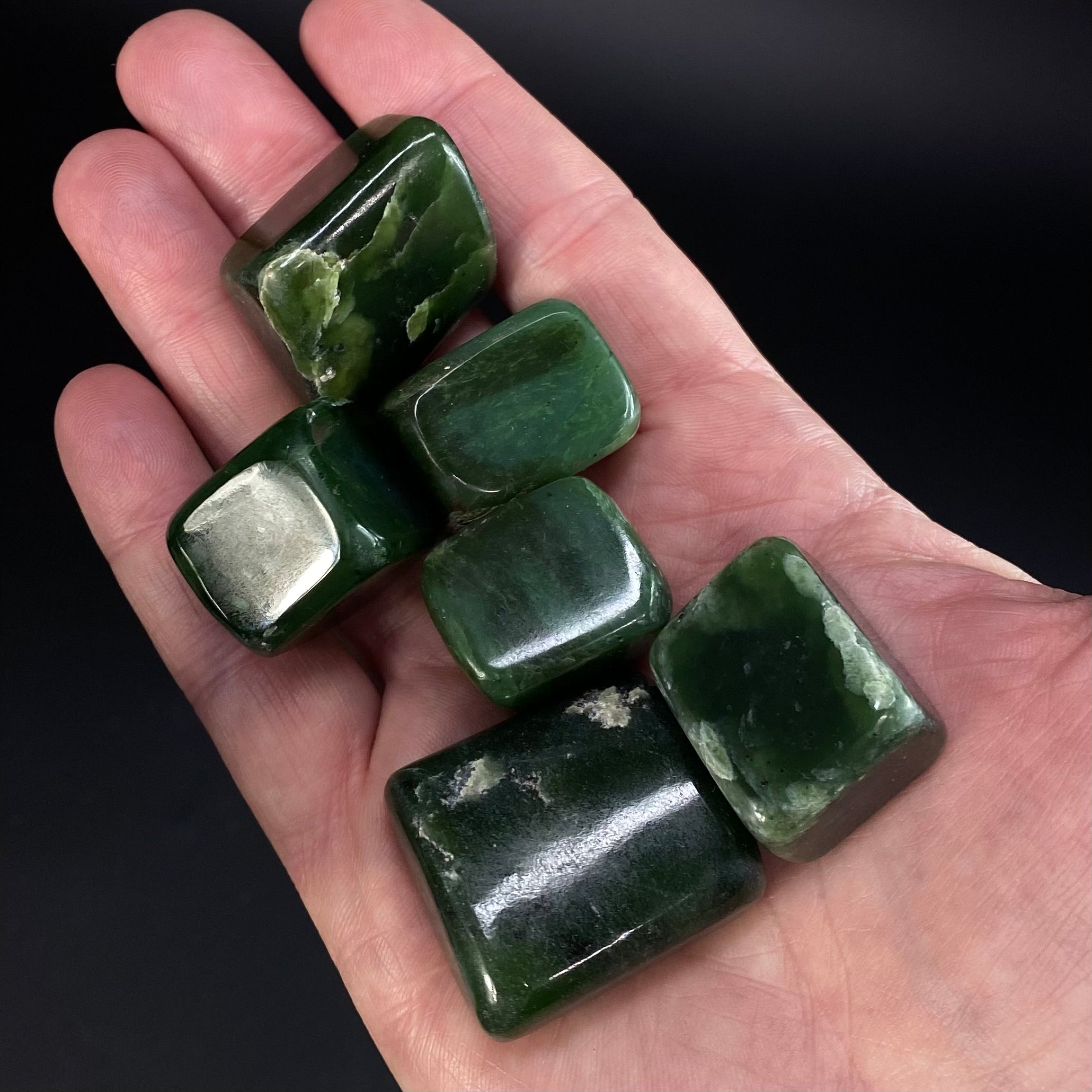 One (1) Nephrite Jade Tumble Stone