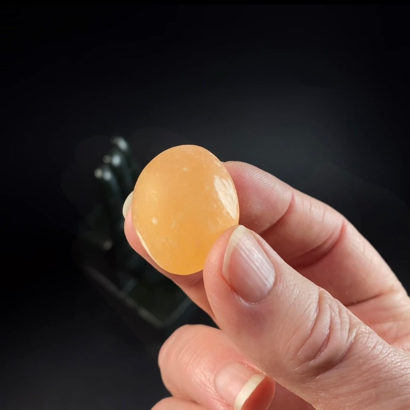 Orange Selenite Polished Sphere Uplifting & Cleansing Energy