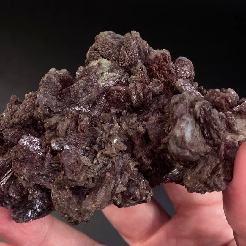 Dark Chocolate Red Marshy Heulandite Cluster from Maharashtra, India