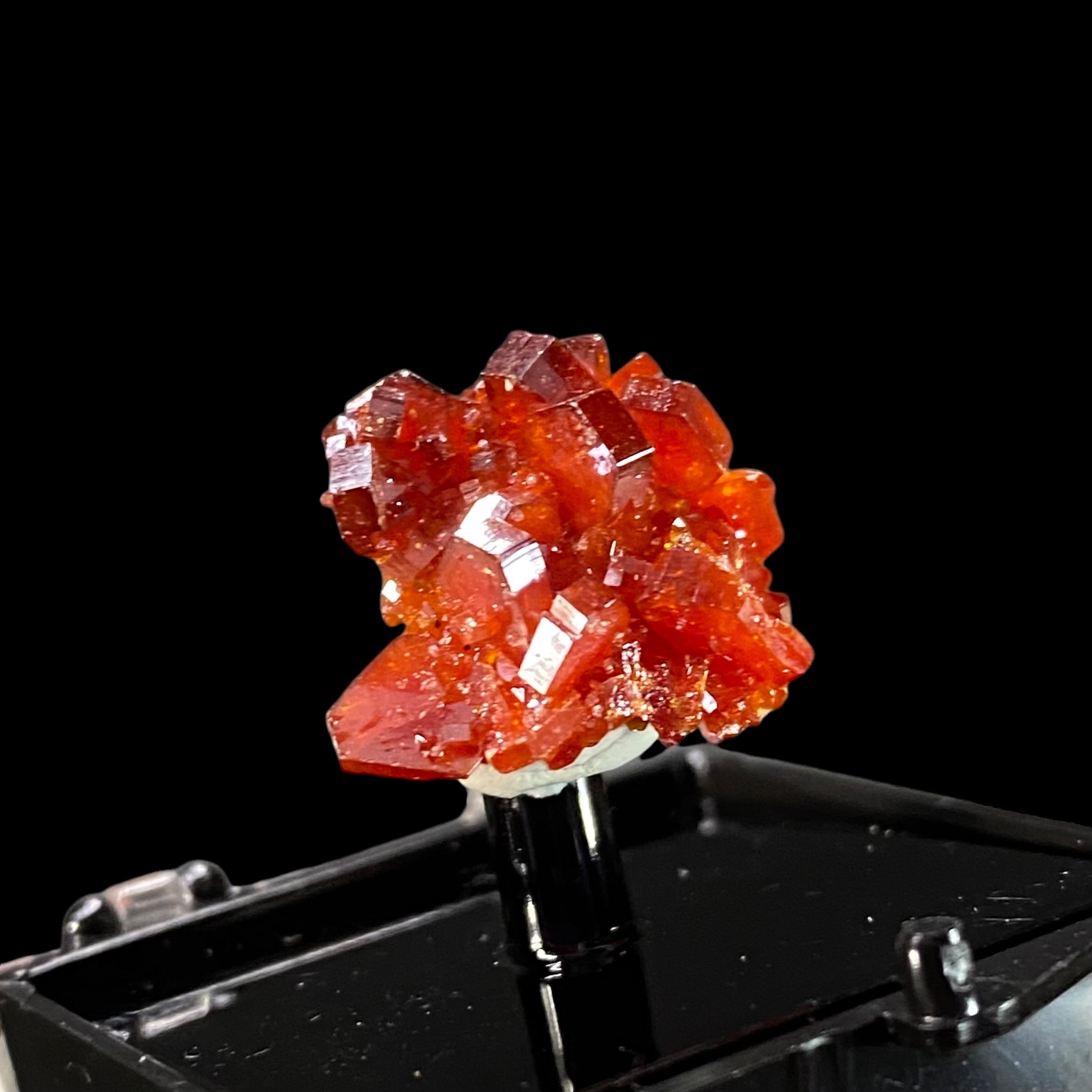 Gemmy Vanadinite Thumbnail Size Cluster in Perky Box