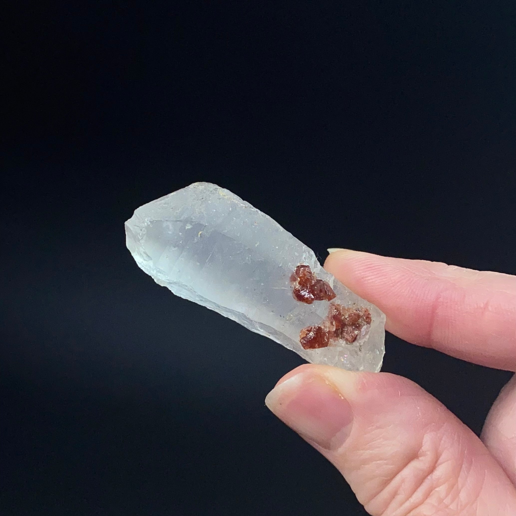 Garnet Crystals on Quartz