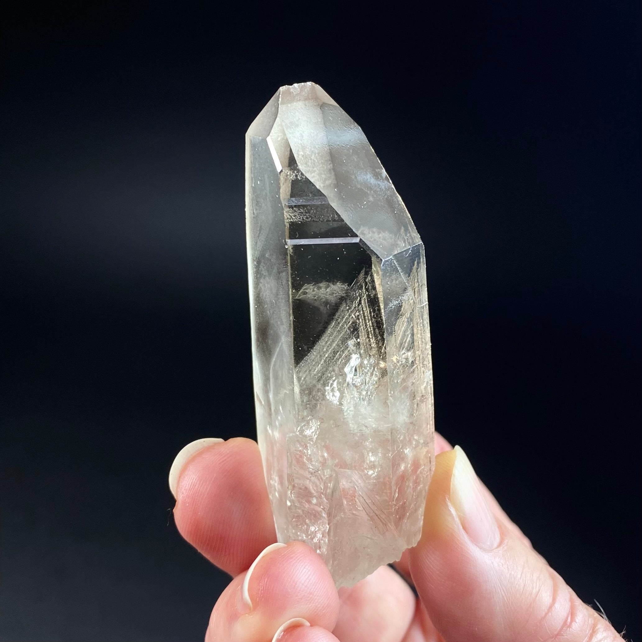Light Smoky Quartz Crystal with Phantom Inside, Corinto, Minas Gerais, Brazil