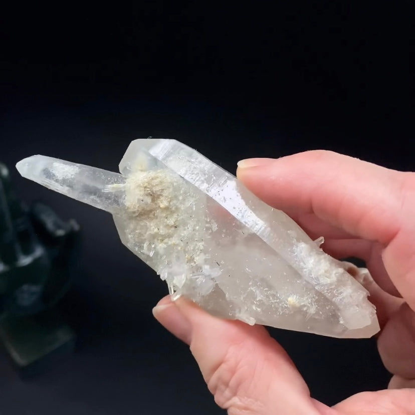 Unique Himalayan Quartz Crystal Cluster with Tabular and Laser Crystals