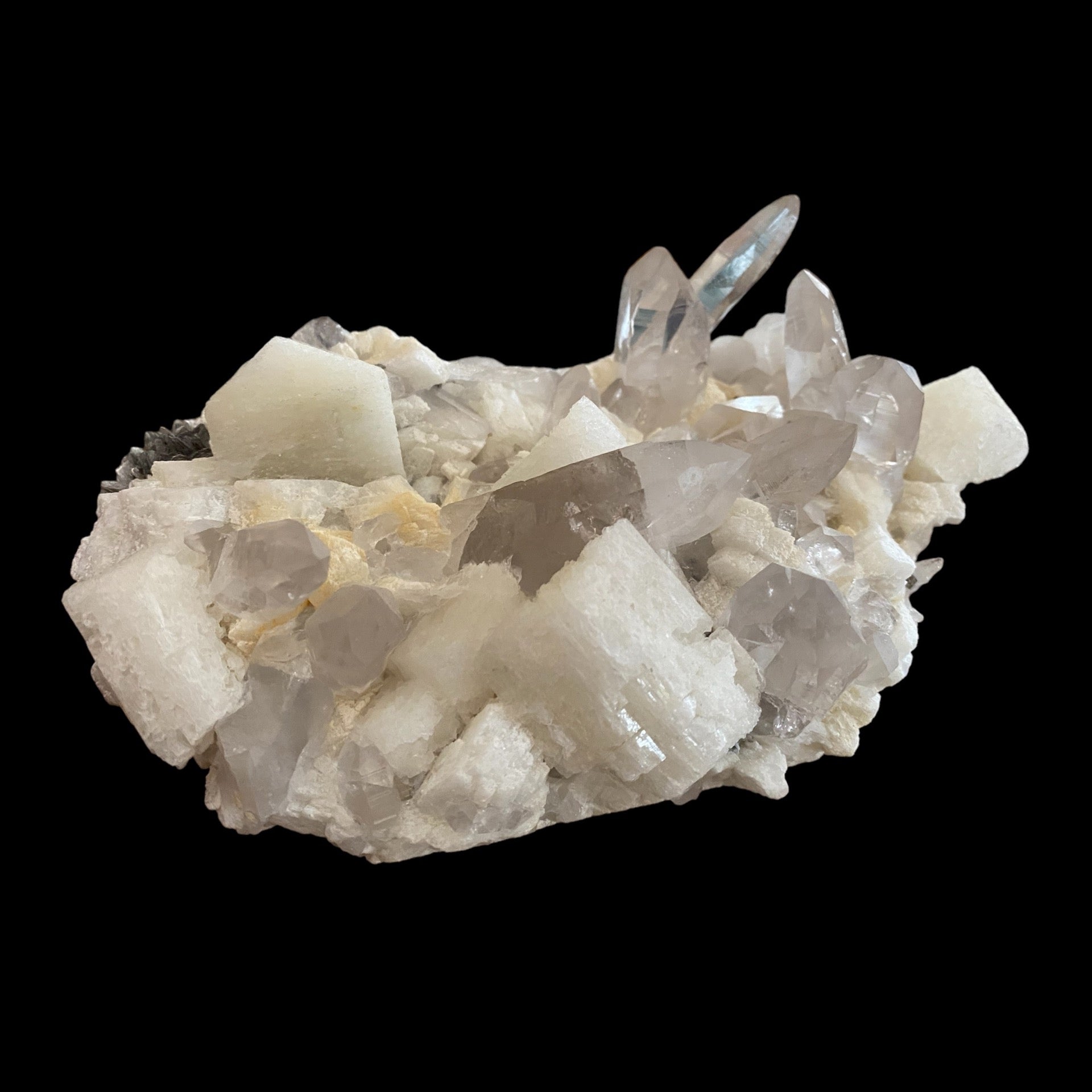 Himalayan Quartz Crystals on Microcline Feldspar Matrix from Hashupi, Shigar Valley, Pakistan