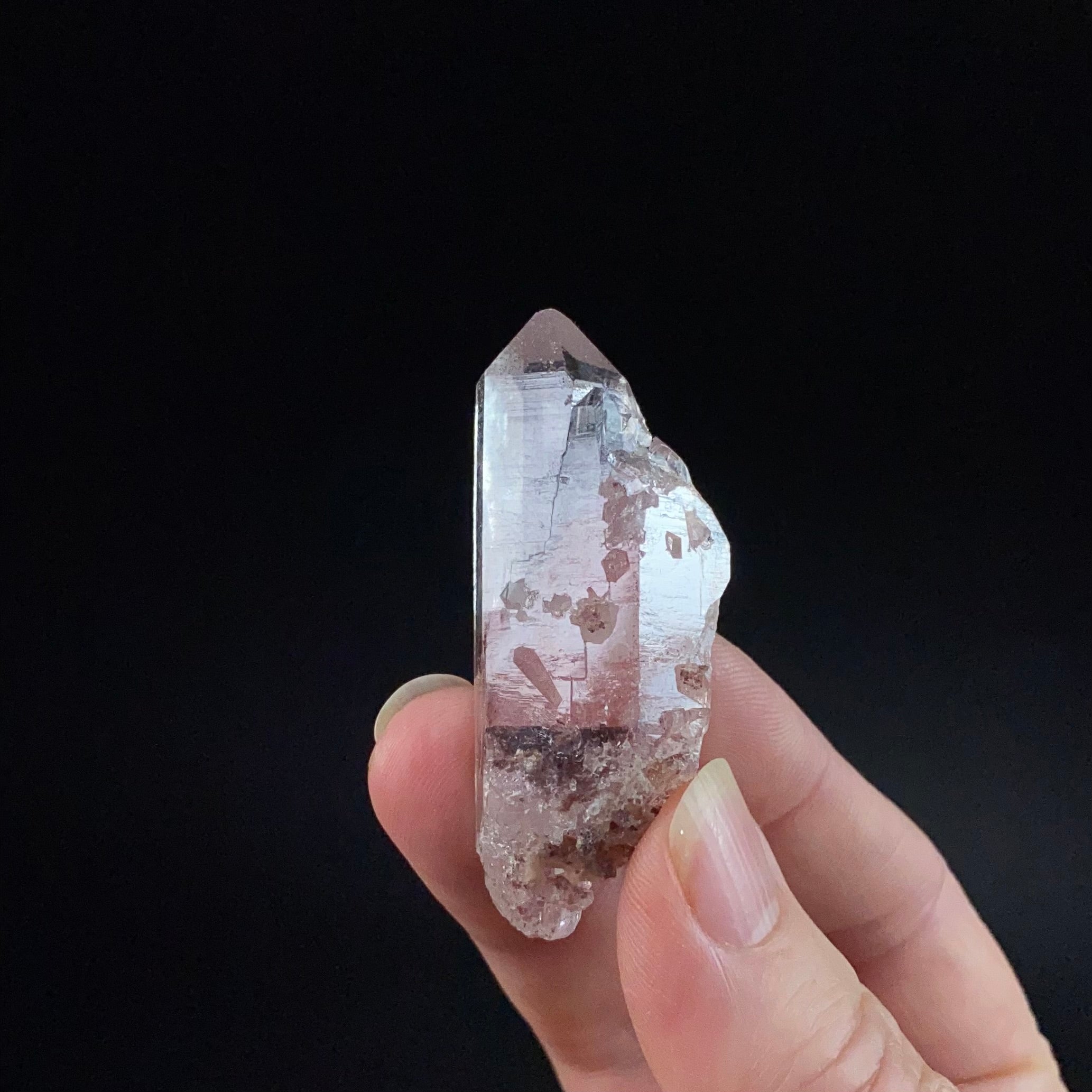 Red Hematite Phantom Sunset Quartz Crystal