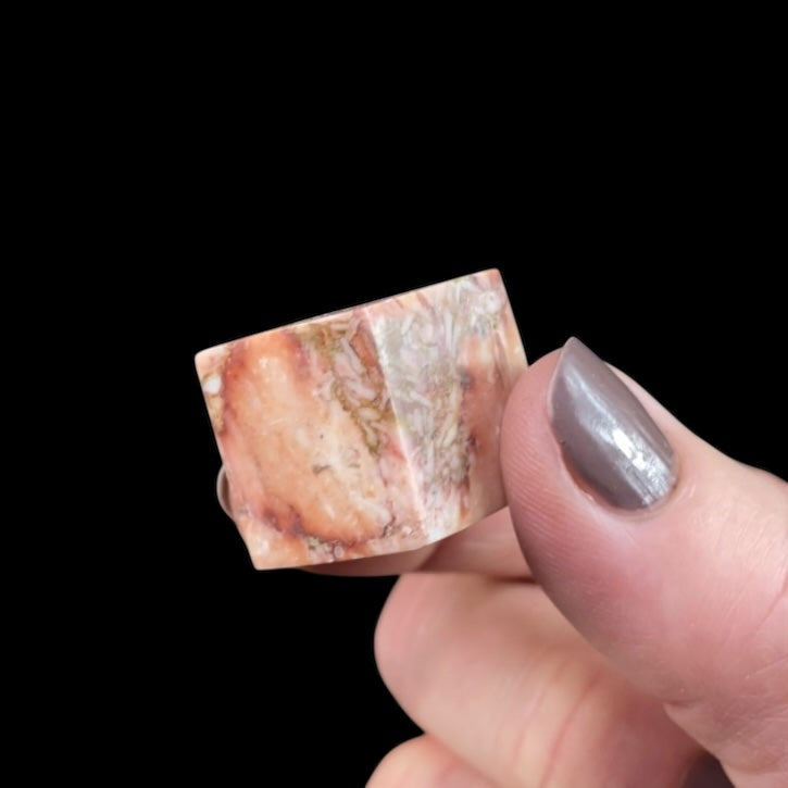 Rose Garden Agate Polished Cube