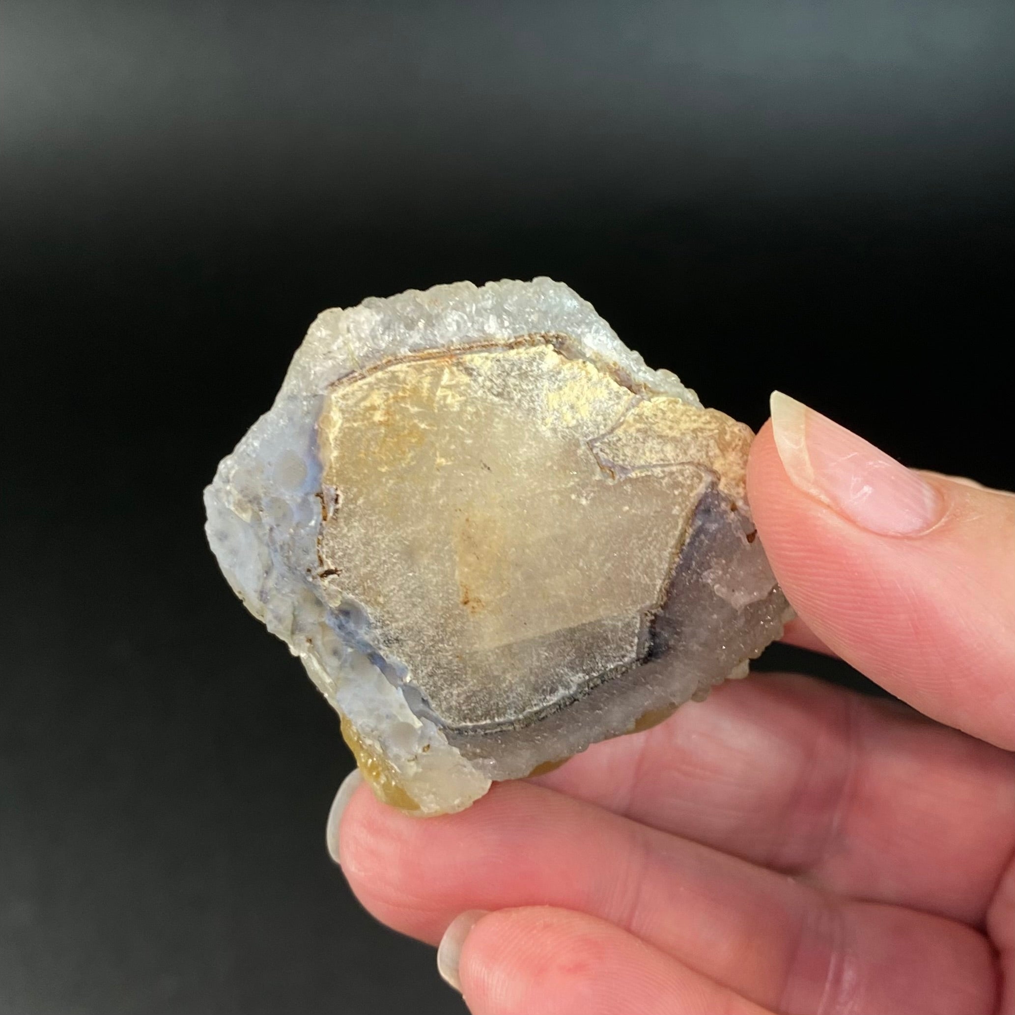 Botryoidal Fluorite on Quartz, Mahodari, Nashik District, Maharashtra, India