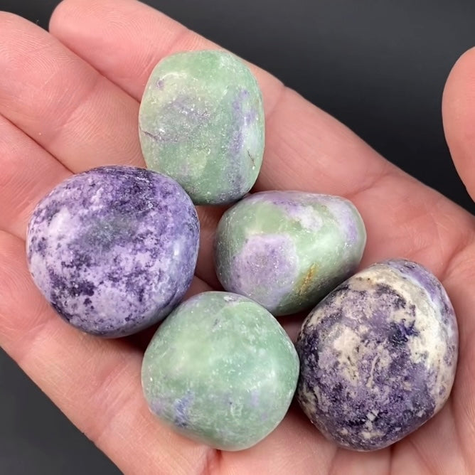 New Bolivianite Fluorite & Fuchsite Tumbled Stone
