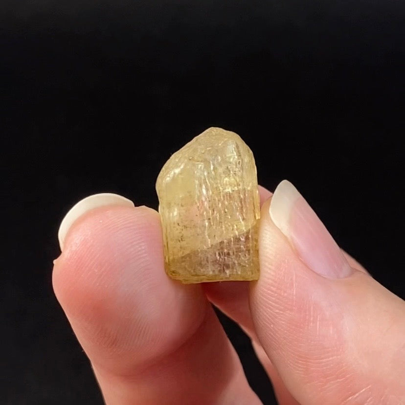 Natural Terminated Golden Yellow Scapolite Crystal from Badakhshan, Afghanistan