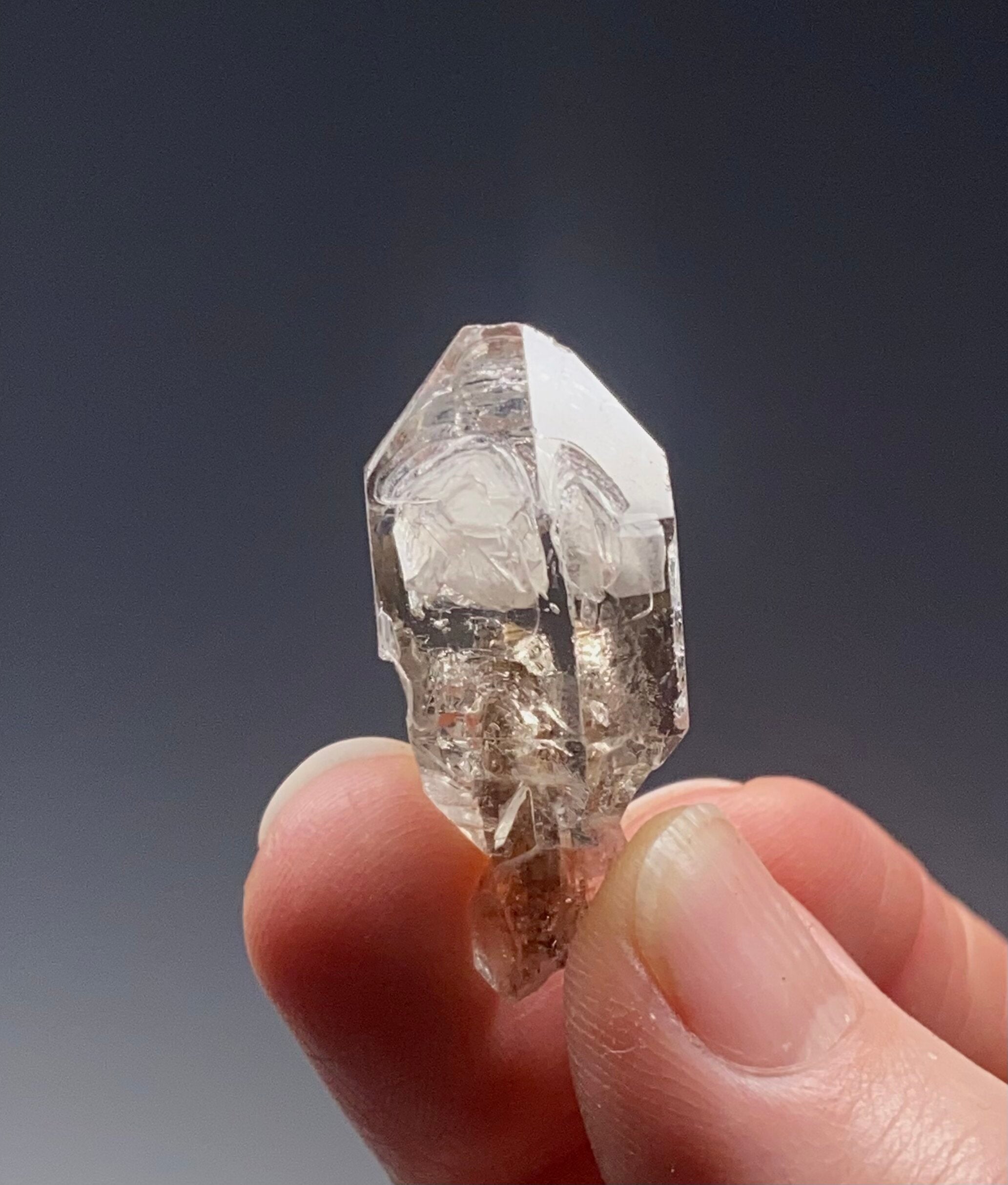 ONE (1) Double Terminated, "Diamond" Quartz Crystal