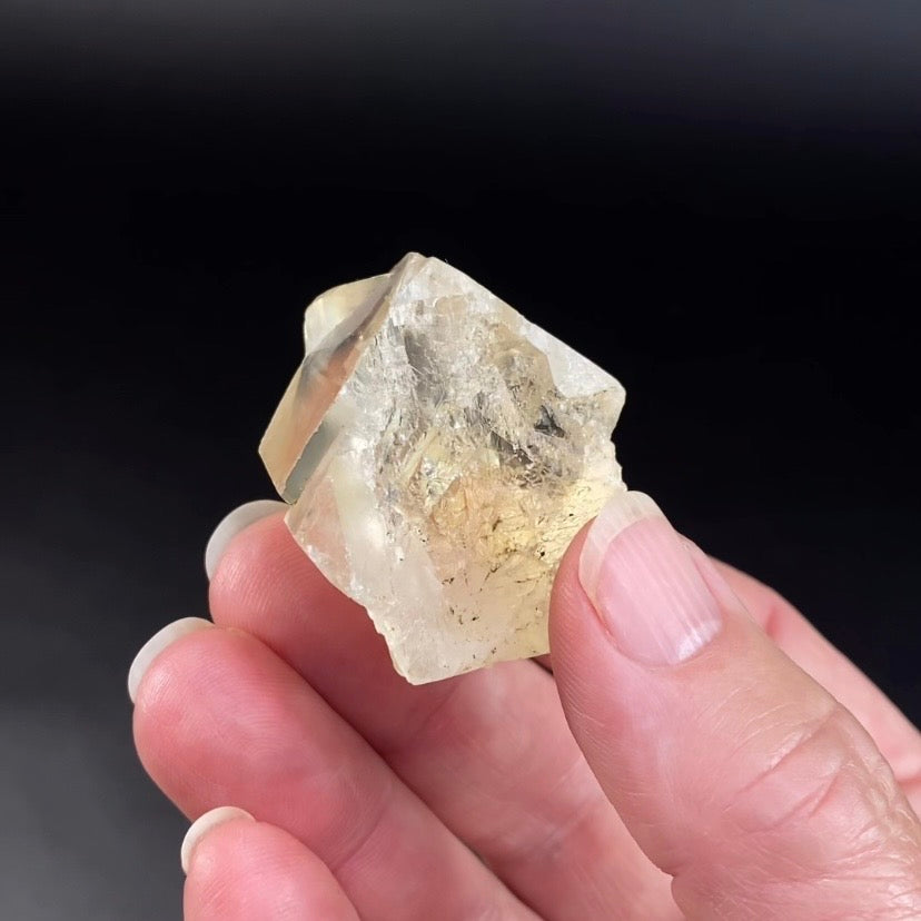 Light Golden Twinned and Inter Grown Calcite Crystals