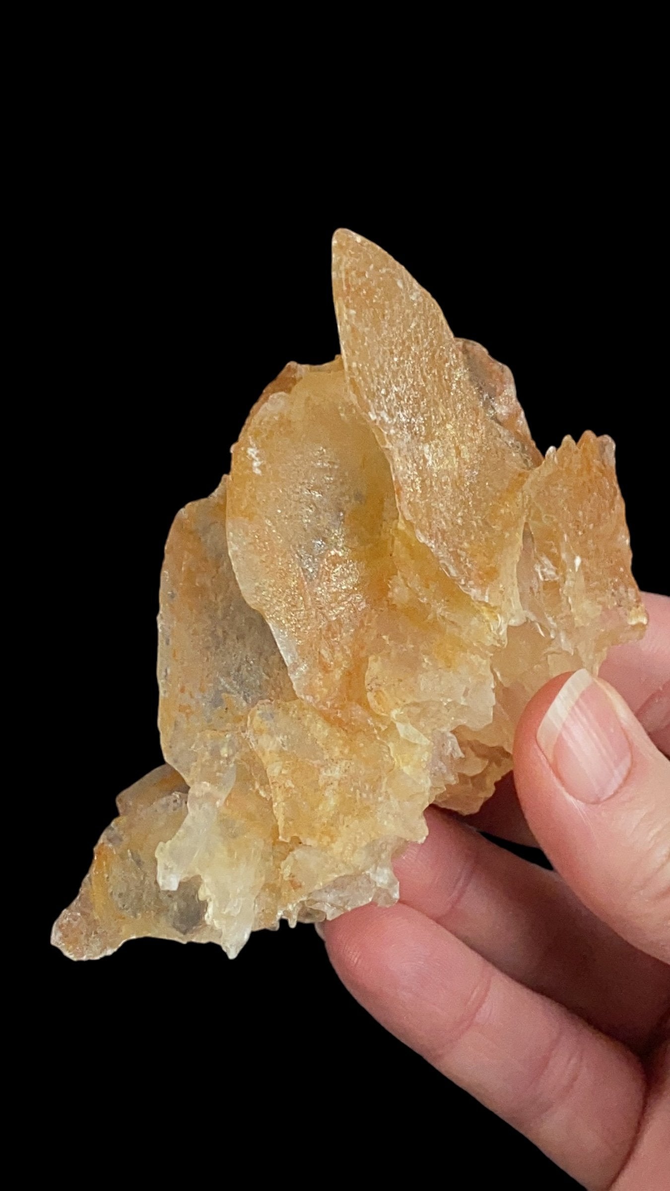 Unique Orange Yellow Calcite Cluster from Pakistan