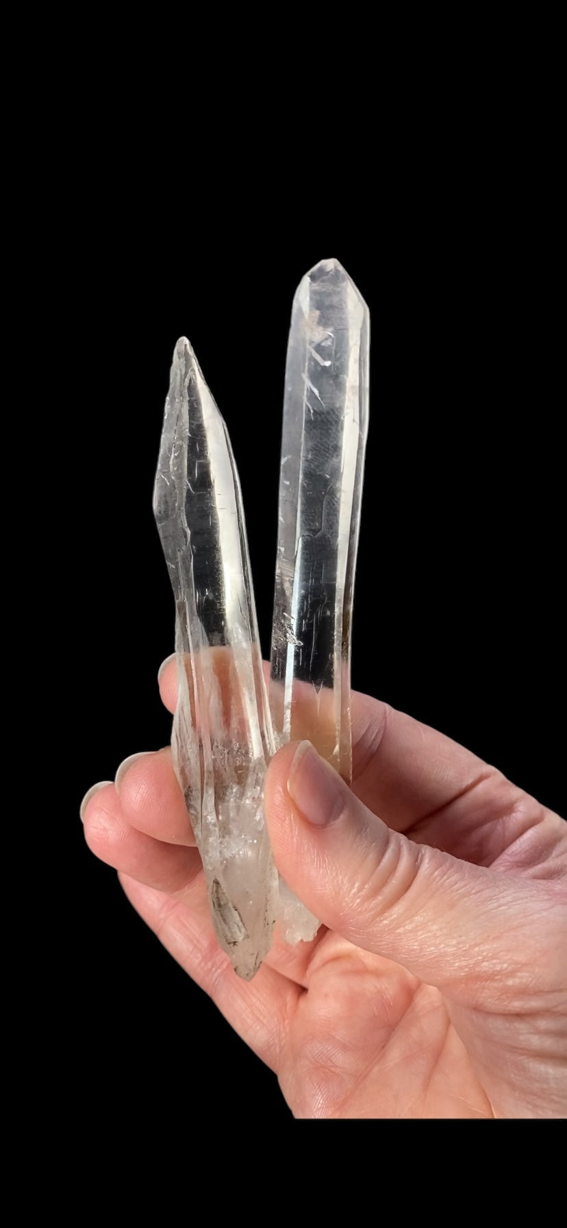 Singing Laser Quartz Crystal Pair from Minas Gerais, Brazil