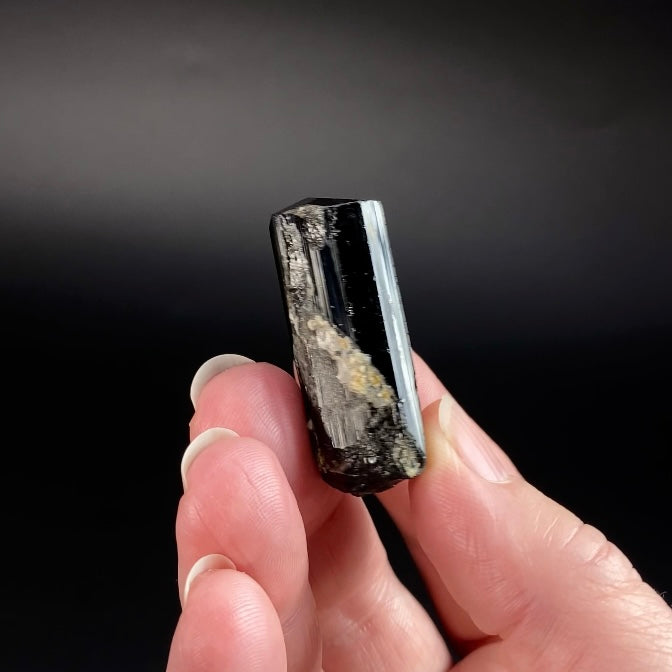 High Grade Black Tourmaline Schorl Crystal with Termination