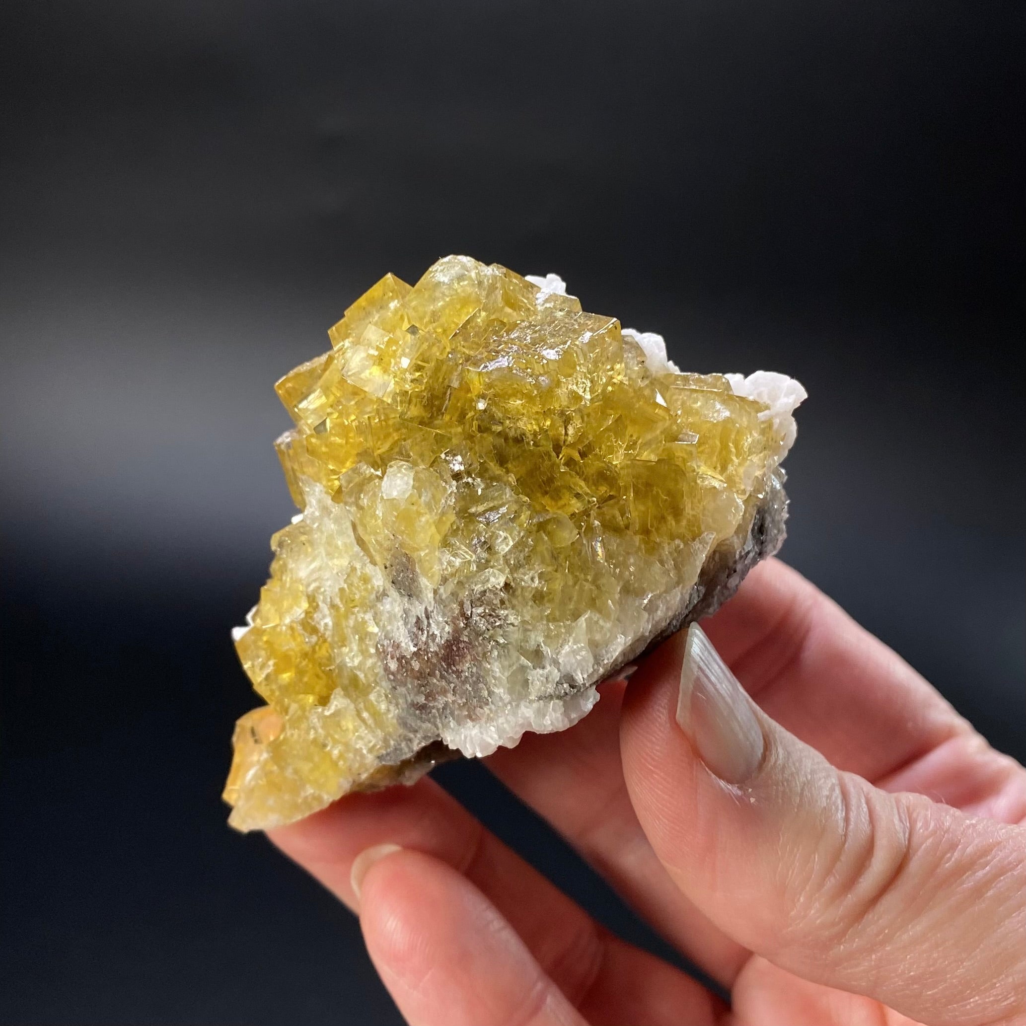 Honey Yellow Moscona Fluorite Cluster