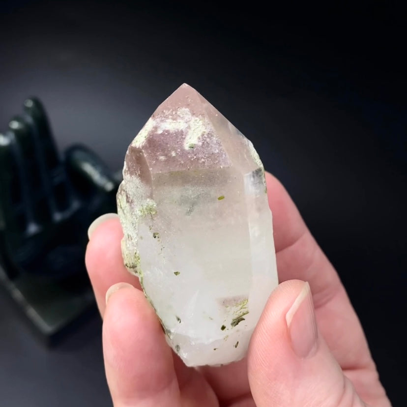 Quartz Crystal with Epidote & Hematite from Balochistan, Pakistan