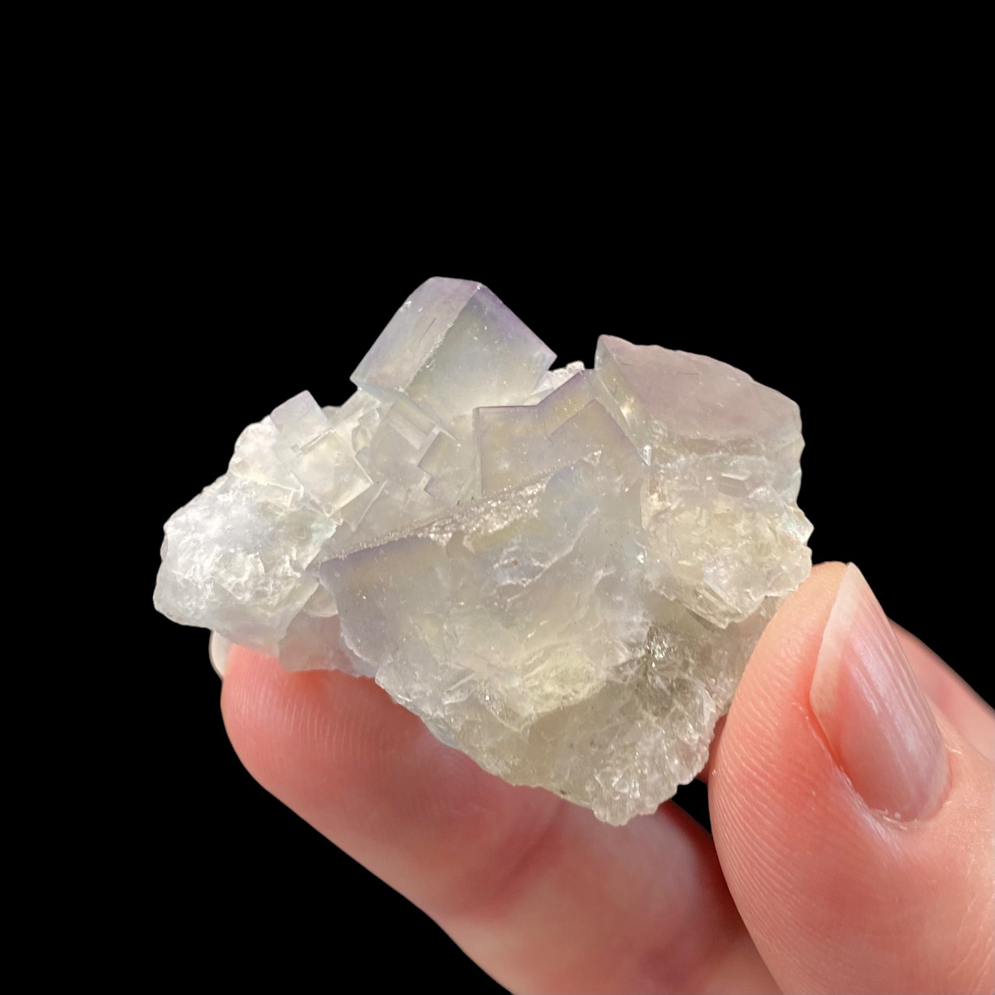 Lavender and Pale Green Fluorite Cluster