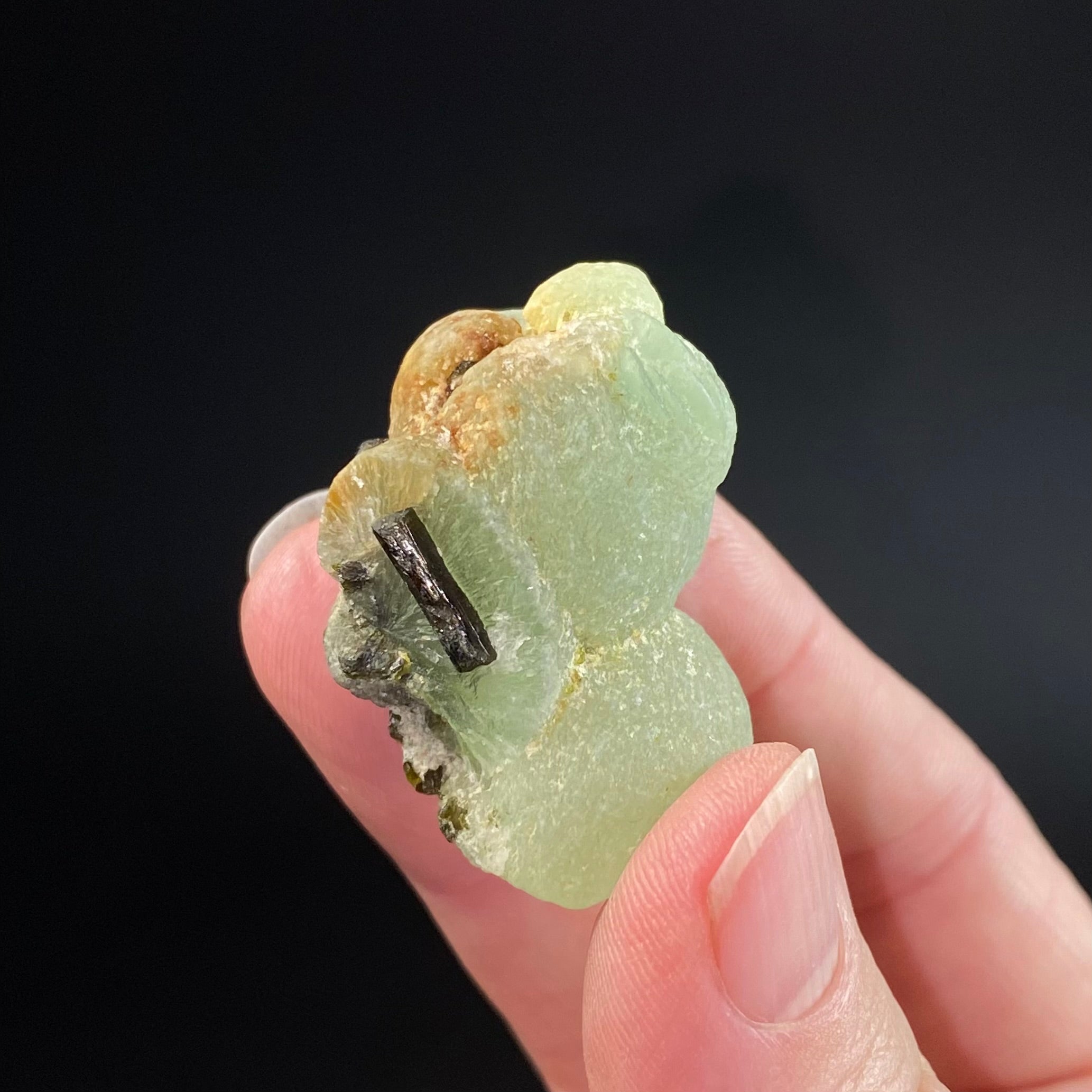 Botryoidal Prehnite Specimen with Epidote, Kayes Region, Mali