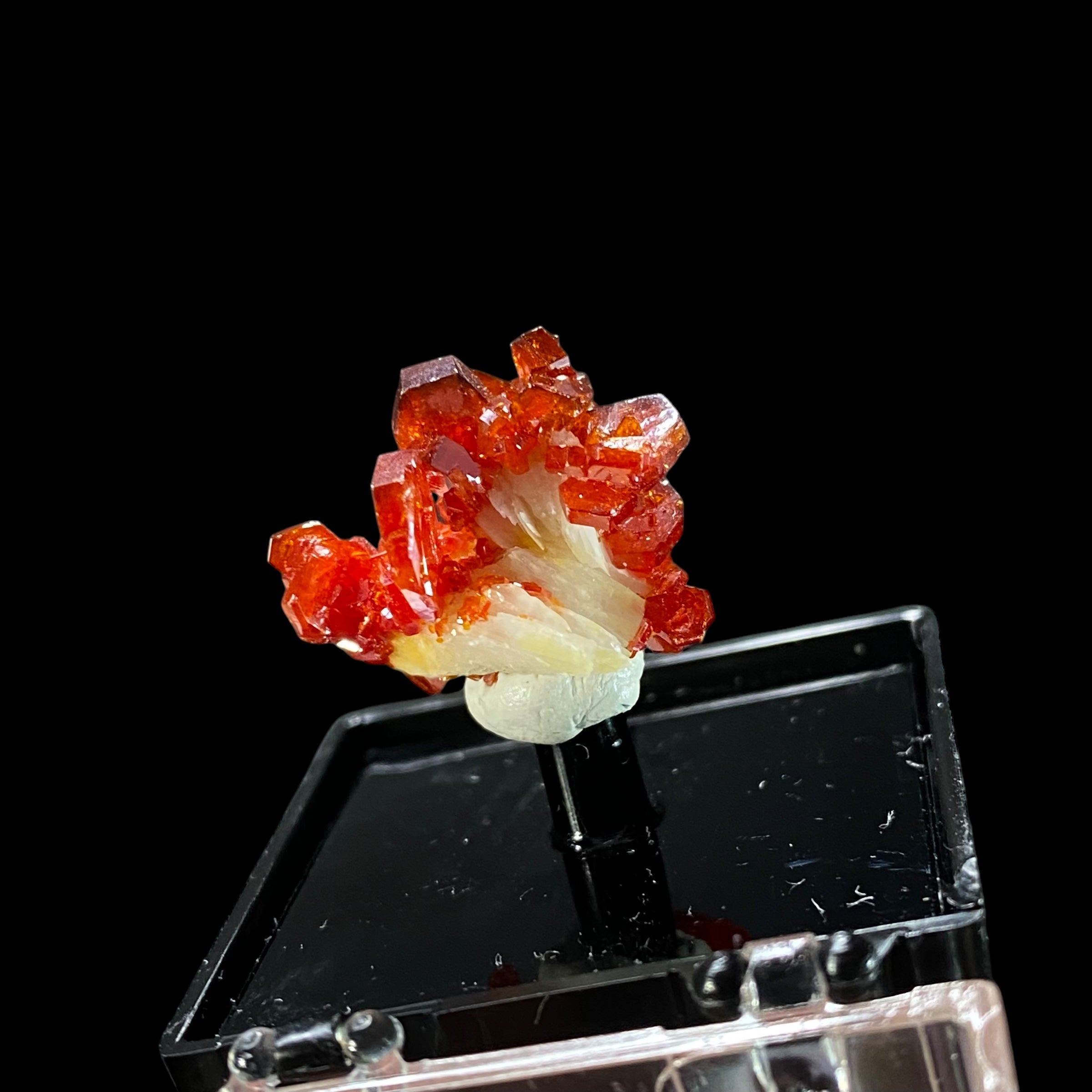 Gemmy Vanadinite Thumbnail Size Cluster in Perky Box