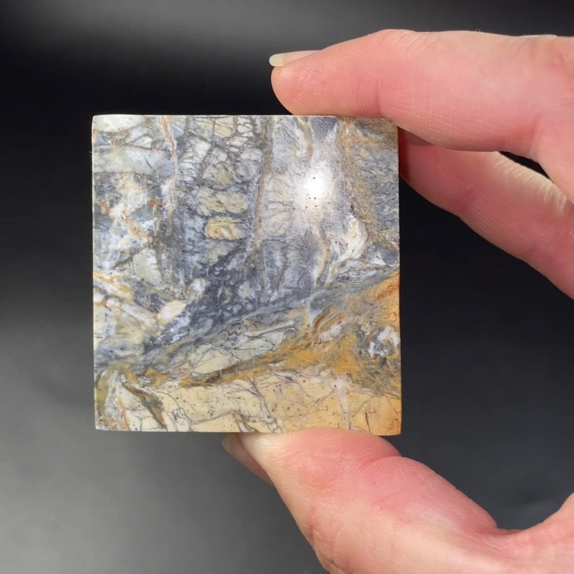 Green Malingano Jasper, Chert Breccia, Polished Cube